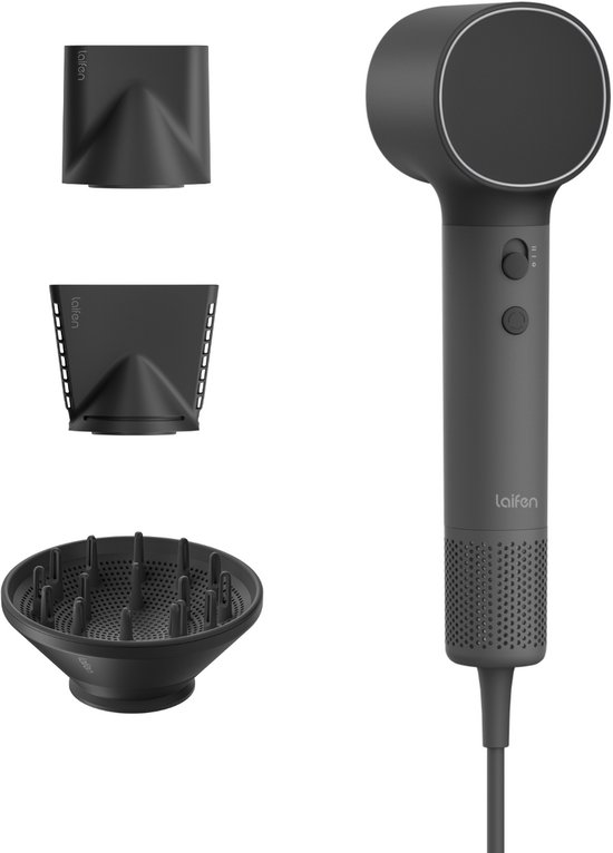 Laifen NEO High Speed Fohn met diffuser - Zwart - Haardroger - Laifen - €160,00