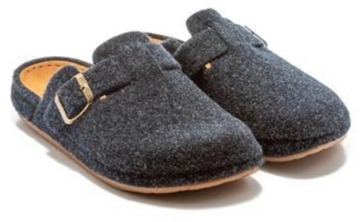 Berussa - Twigy Tuana - Unisex - Huispantoffels - Sloffen - Warme Vilten Pantoffels met Gesp - Anti Slip - 36/40