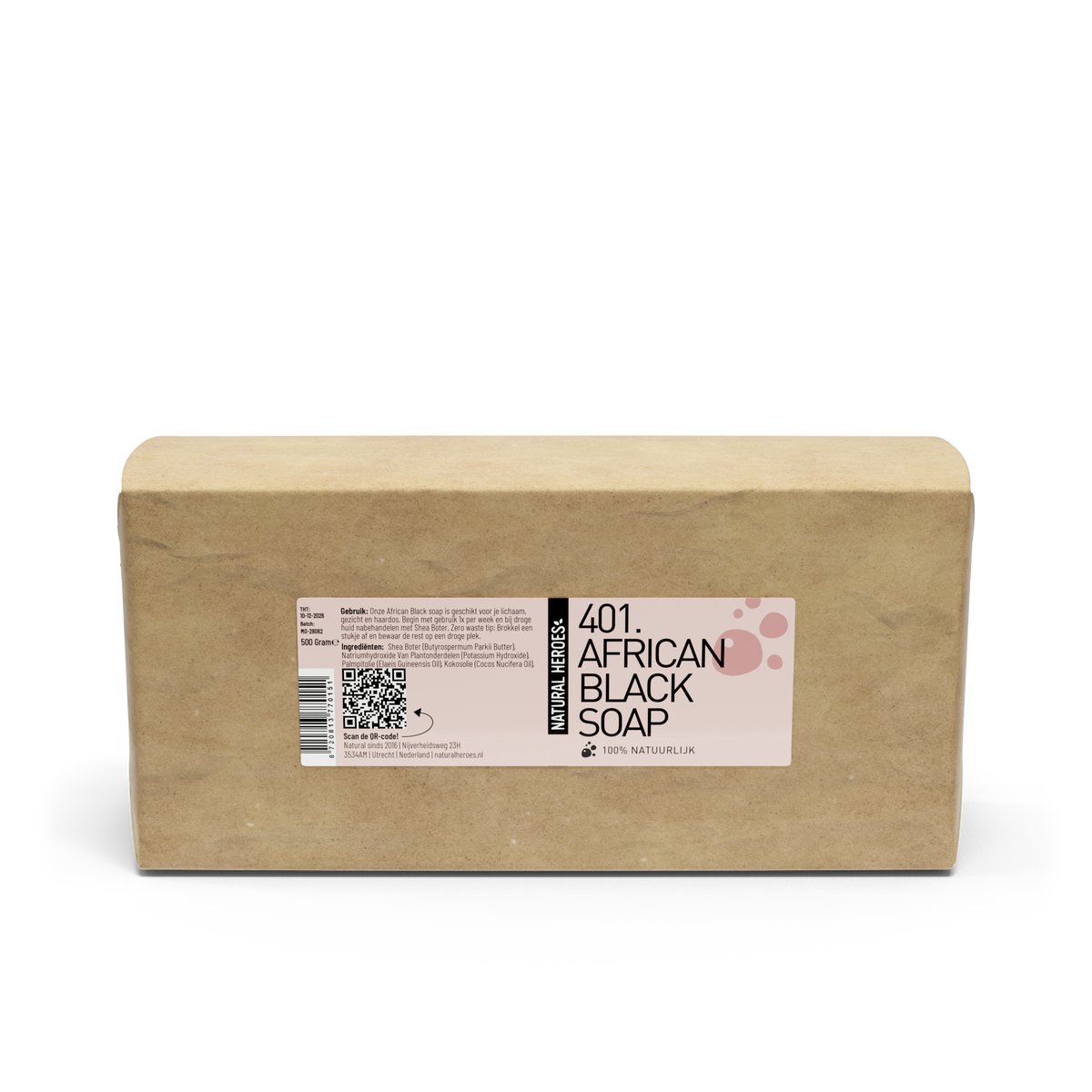 Natural Heroes - African Black Soap (100% natuurlijk) 500 gram