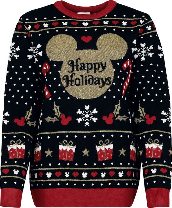 Pull de Noël Mickey & Minnie Mouse Mickey Happy Holidays multicolore M Polyester -