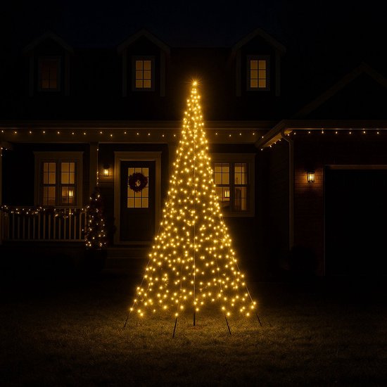 Luca Lighting Garden d'Light Kerstboom Tuinsteker met Warm Witte LED Verlichting - L72 x H100 cm - Zwart kopen? | Kerstverlichting