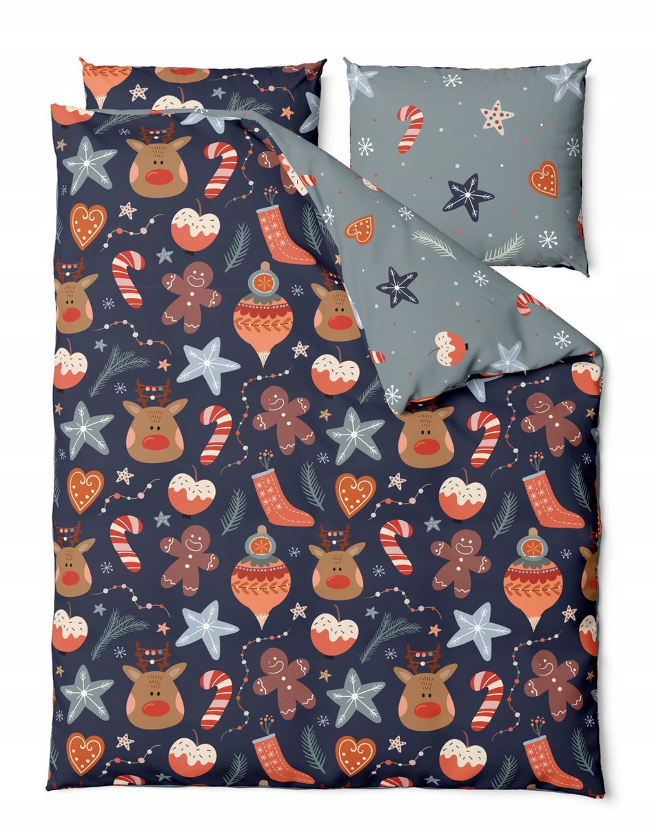 Kerst dekbedovertrek Santa 140x200 Christmas Xmas Polyeser