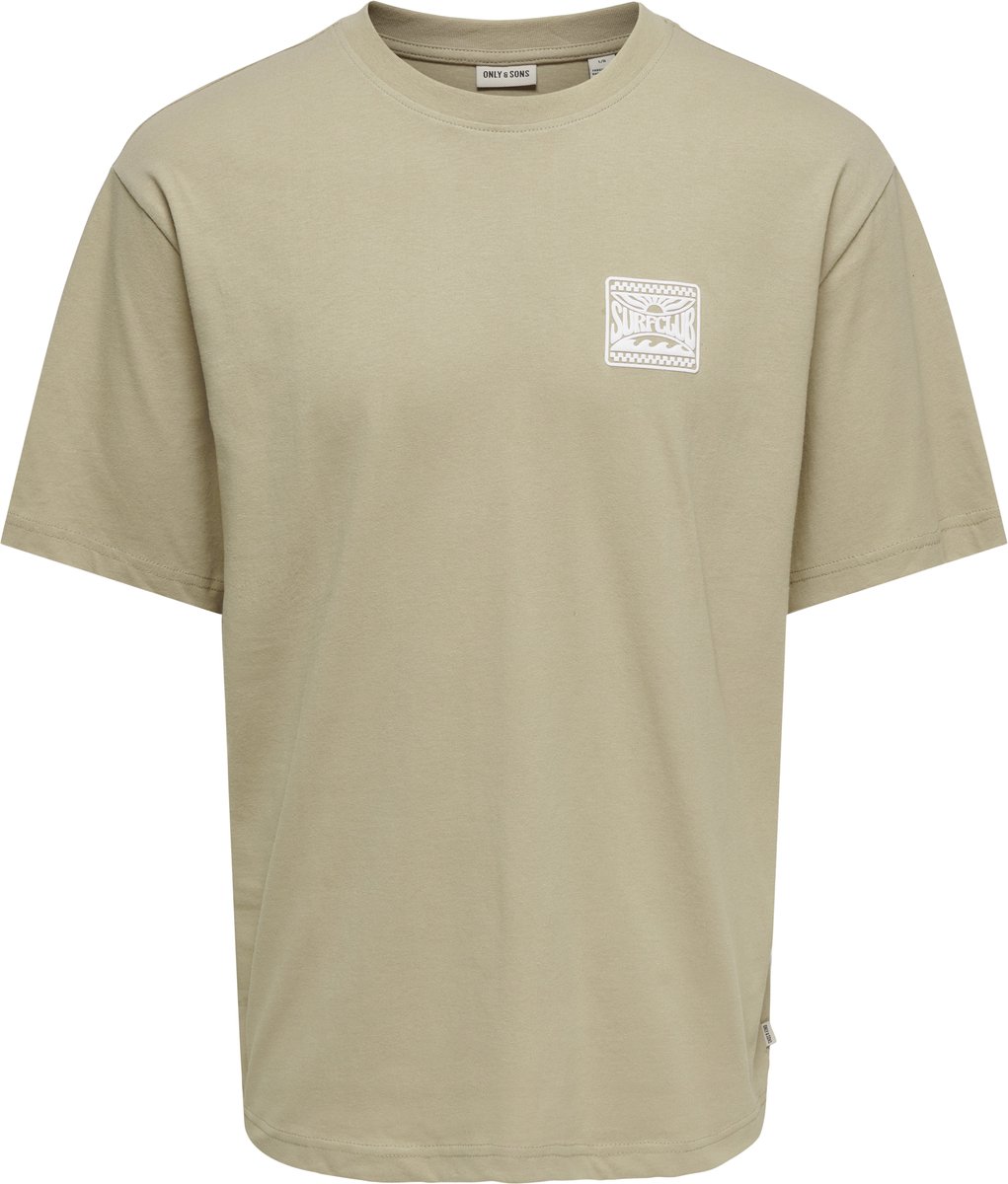 Only & Sons T-shirt Onsmilo Sketch Life Rlx Coast Ss T 22039621 Crockery/tampa Bay Mannen Maat - M