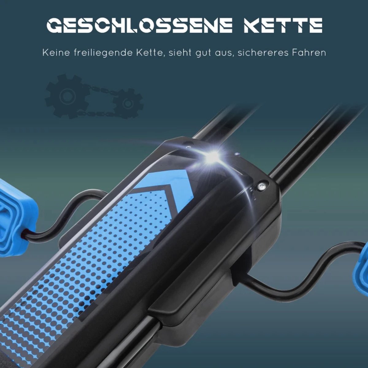 Skelter - GoKart voor Kinderen - Kinderkart met Pedalen - Verstelbaar Zadel - 5+ Jaar - Geschikt voor Binnen en Buiten - Blauw+Zwart — afbeelding 3