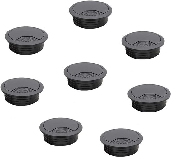 2-Pack metalen kabeldoorvoeren voor op het bureau, ronde kabelgatafdekking voor 2-Pack metalen kabeldoorvoeren voor op het bureau, ronde kabelgatafdekking voor