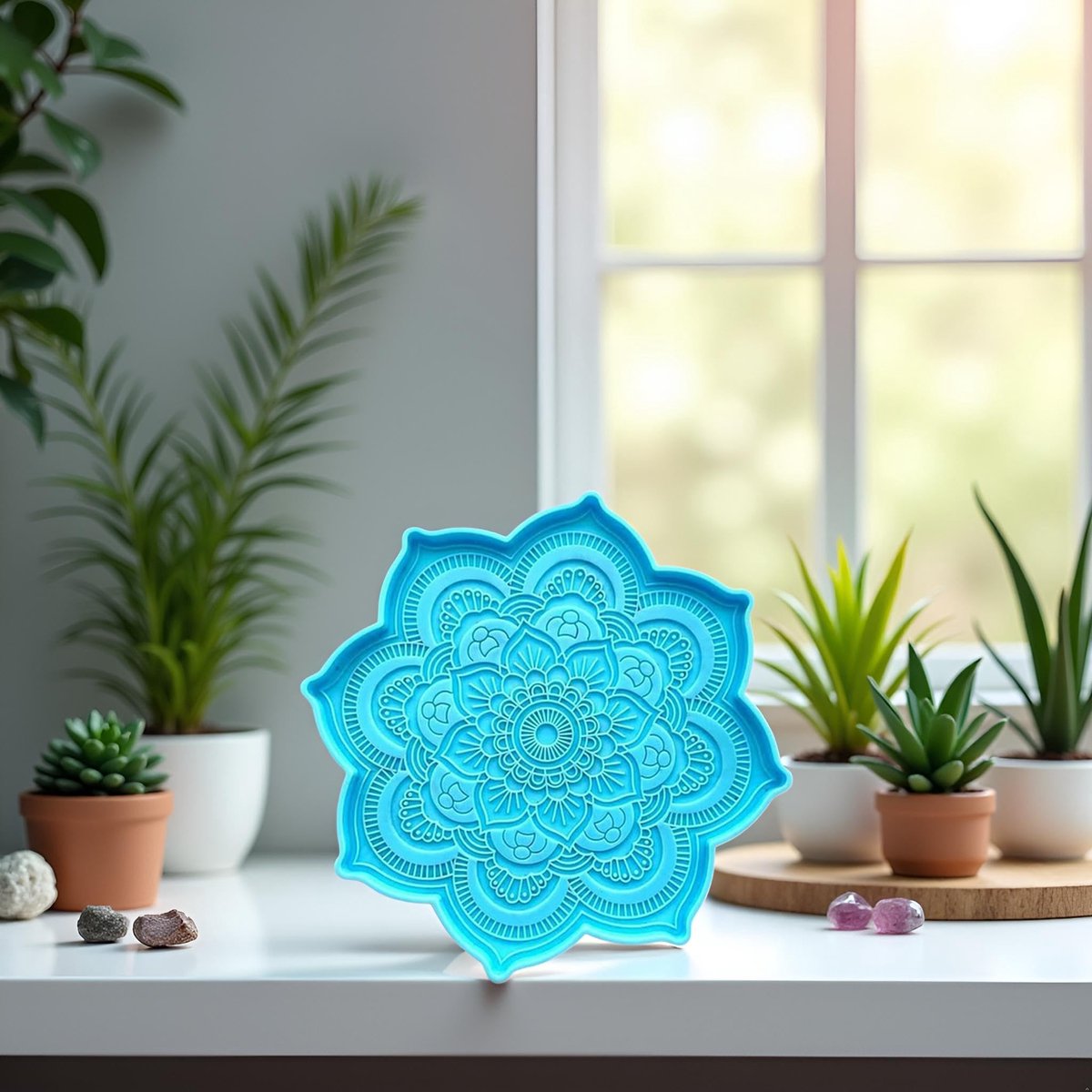 Unyqoos® Creatieve siliconen mal voor mandala onderzetters en decoratieve kunstwerken