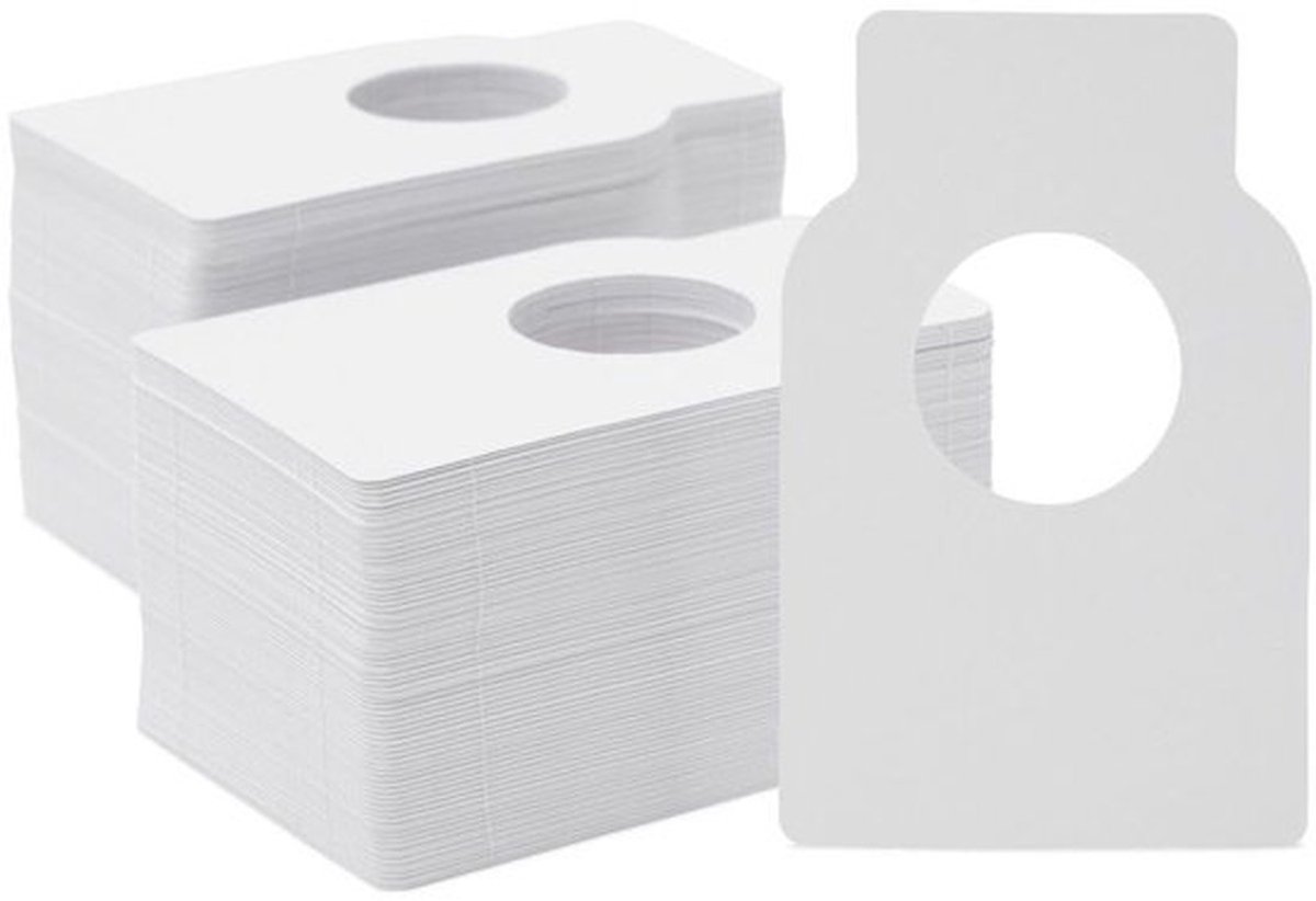 Wijnfleslabels voor Keldercollectie - 300 stuks - Wit - 5,6 x 8,9 cm