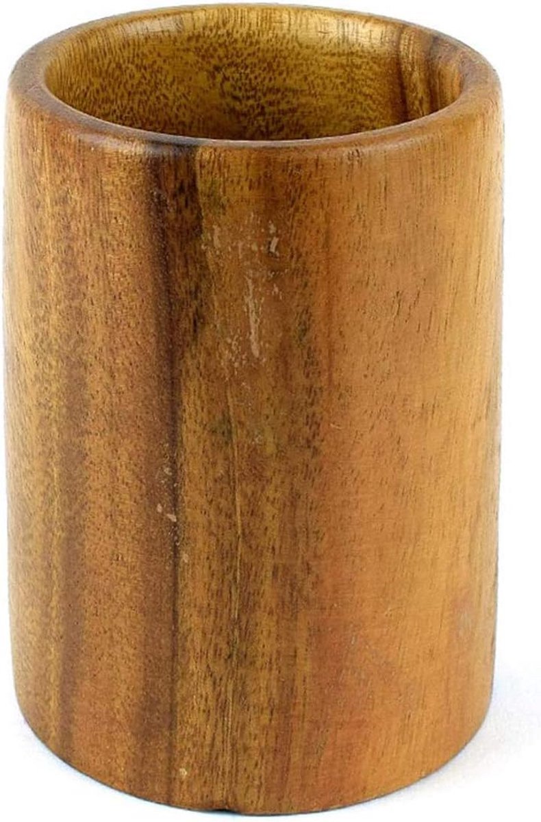 Houten keukenaccessoirehouder voor lepels, spatels en bestek - 4" x 6"