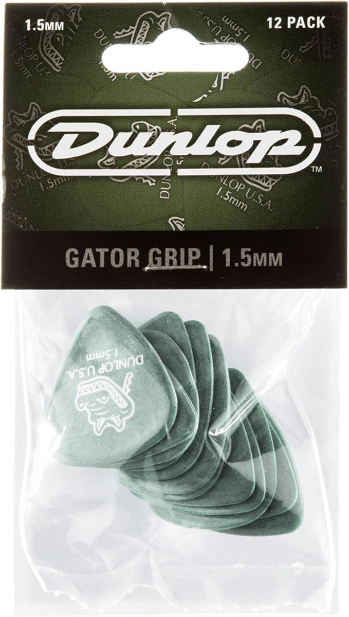 Gator Grip Plectrums 1,5 mm - Set van 12 voor Krachtige Riffen