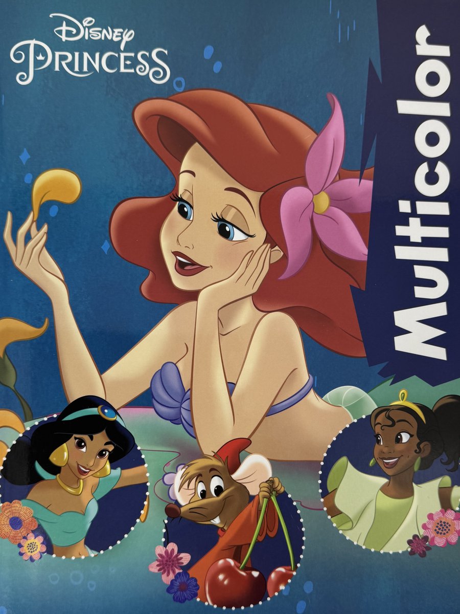 Multicolor Disney Princess Kleurboek - Magische Kleurplaten met Ariel, Jasmine en Tiana - 32 Pagina's - Geschikt voor Kleurpotloden en Wasco
