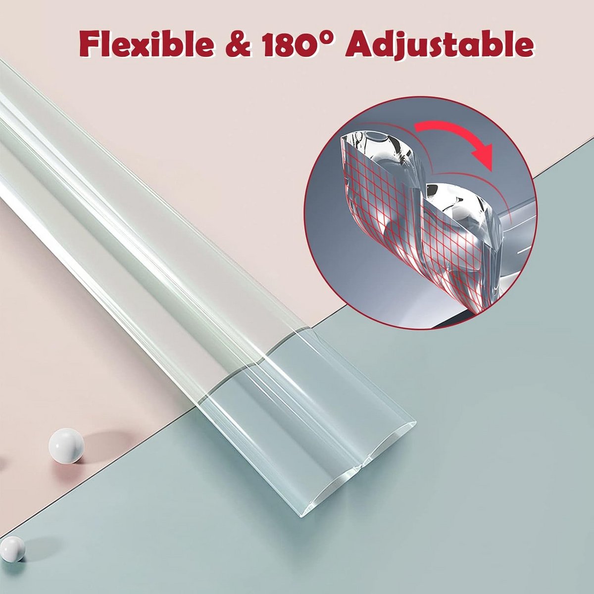 Transparante Randbescherming 6 Meter - Hoekbeschermer voor Meubels - Tafelbeschermer voor Babyveiligheid - PVC Hoekbescherming - Krasvaste Tafel Strip - Kinderveilig Meubelbeschermer - Tafelrand Beschermer 600 cm – foto 5
