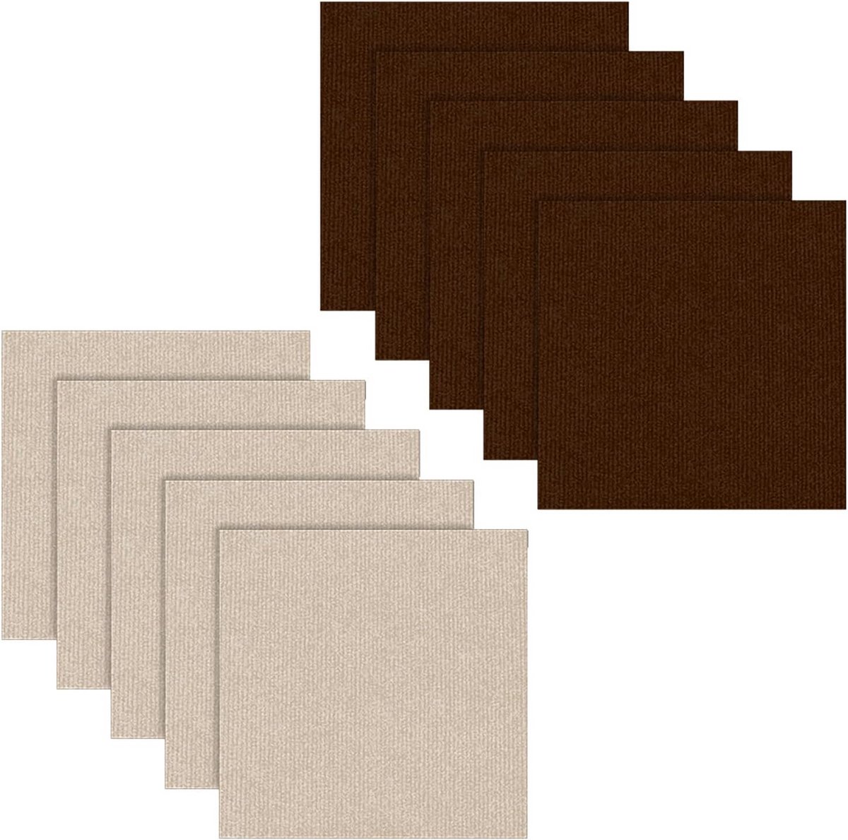 Tapijttegels 50 x 50 cm - 10 stuks - Zelfklevend - Antislip - Naaldvilt - 2,5 m² - Vierkan