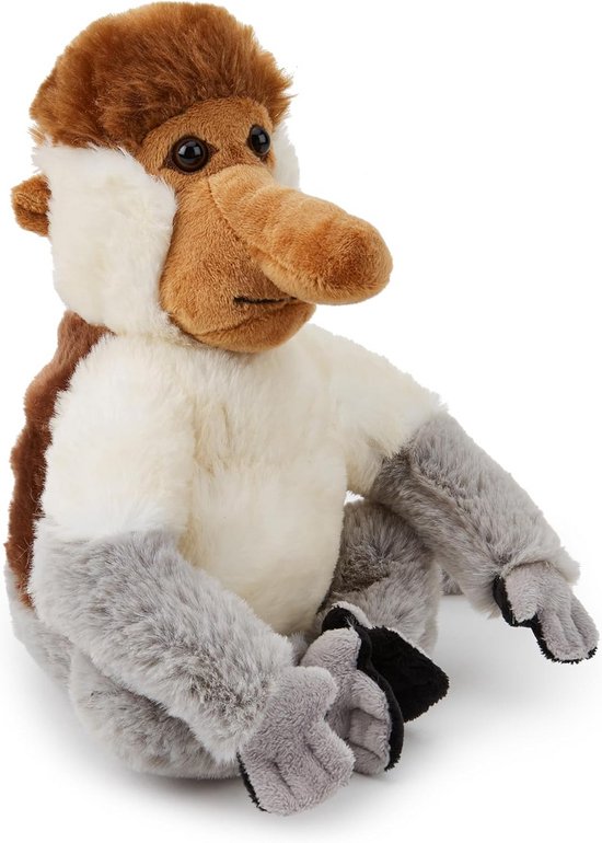 Pluche aap 25 cm - zachte knuffel aap met lange neus | bol