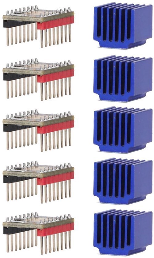 5 stuks tmc2209 v1.0 stepper motor driver, ultrastil met grotere ampère