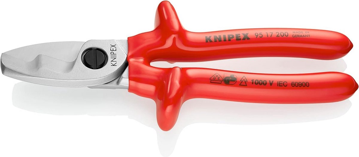 KNIPEX Kabelknipper met Dubbele Snijkanten, VDE-gekeurd, 200 mm