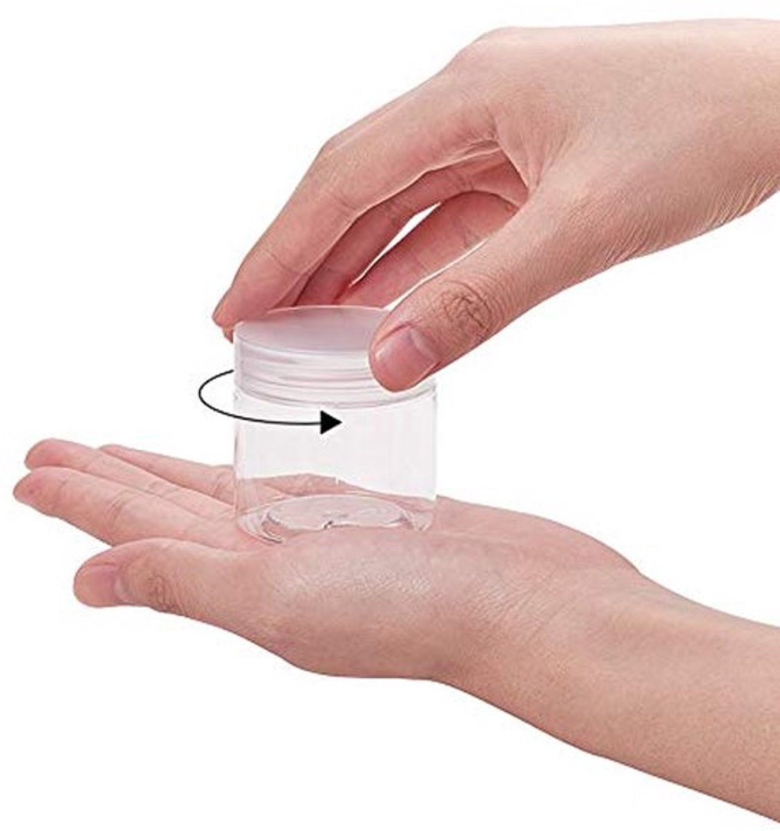 20 Pack 60ml PET Plastic Containers - Brede Mond - Lekvrije Deksels