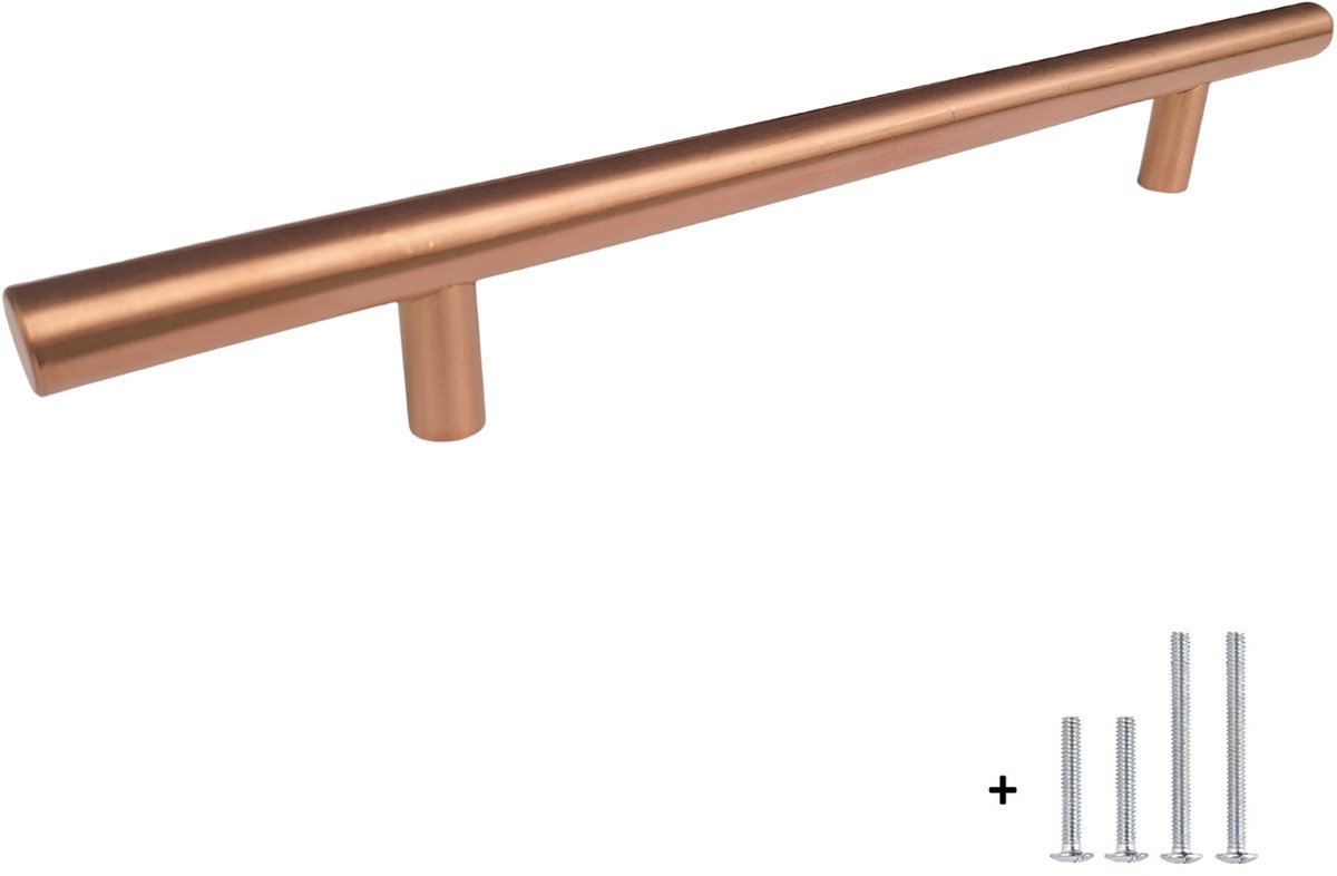 OEXS Ronde Keukengreep Rose Goud – 25cm | Hartafstand 160mm – Luxe Rose Gold Handgreep