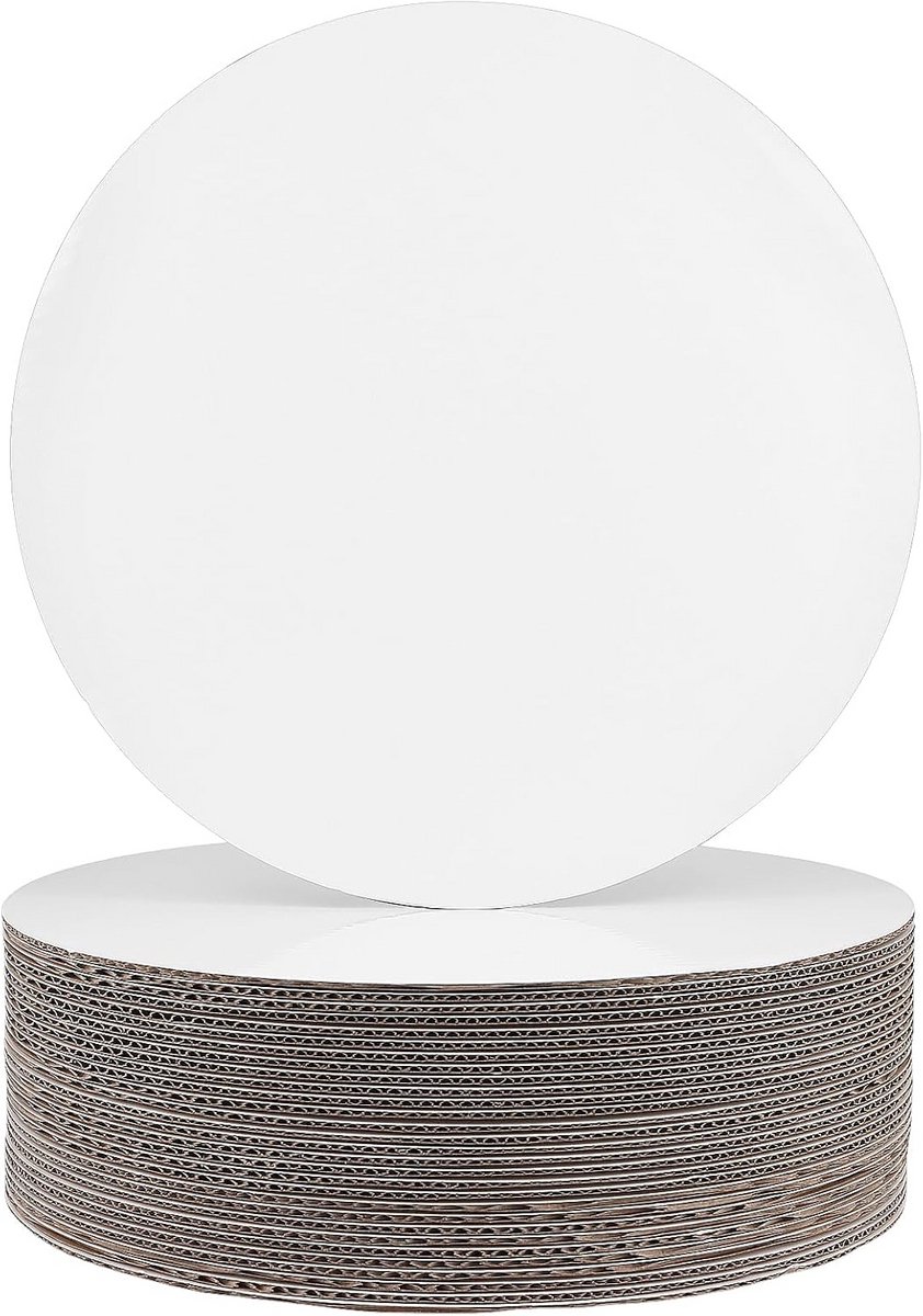 30x Ronde Witte Cakeborden 30cm - Stevige Taartonderzetters 2mm