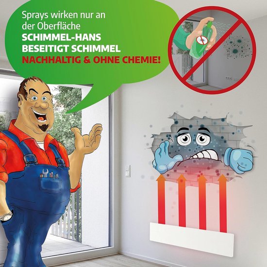 Schimmelverwijderaar voor muur en badkamer zonder chemicaliën - verwarmingsmodule tegen schimmel - anti-schimmel middel voor elke ruimte - basismodule — afbeelding 2