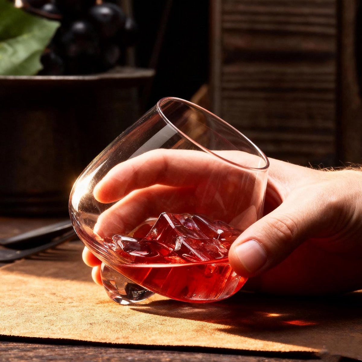 Rumglazen Set van 4 - Tumblerglazen voor Whisky, Cognac en Cocktails - Kristal Glazen 200ml - Loovrij & Cadmiumvrij - Vaatwasmachinebestendig