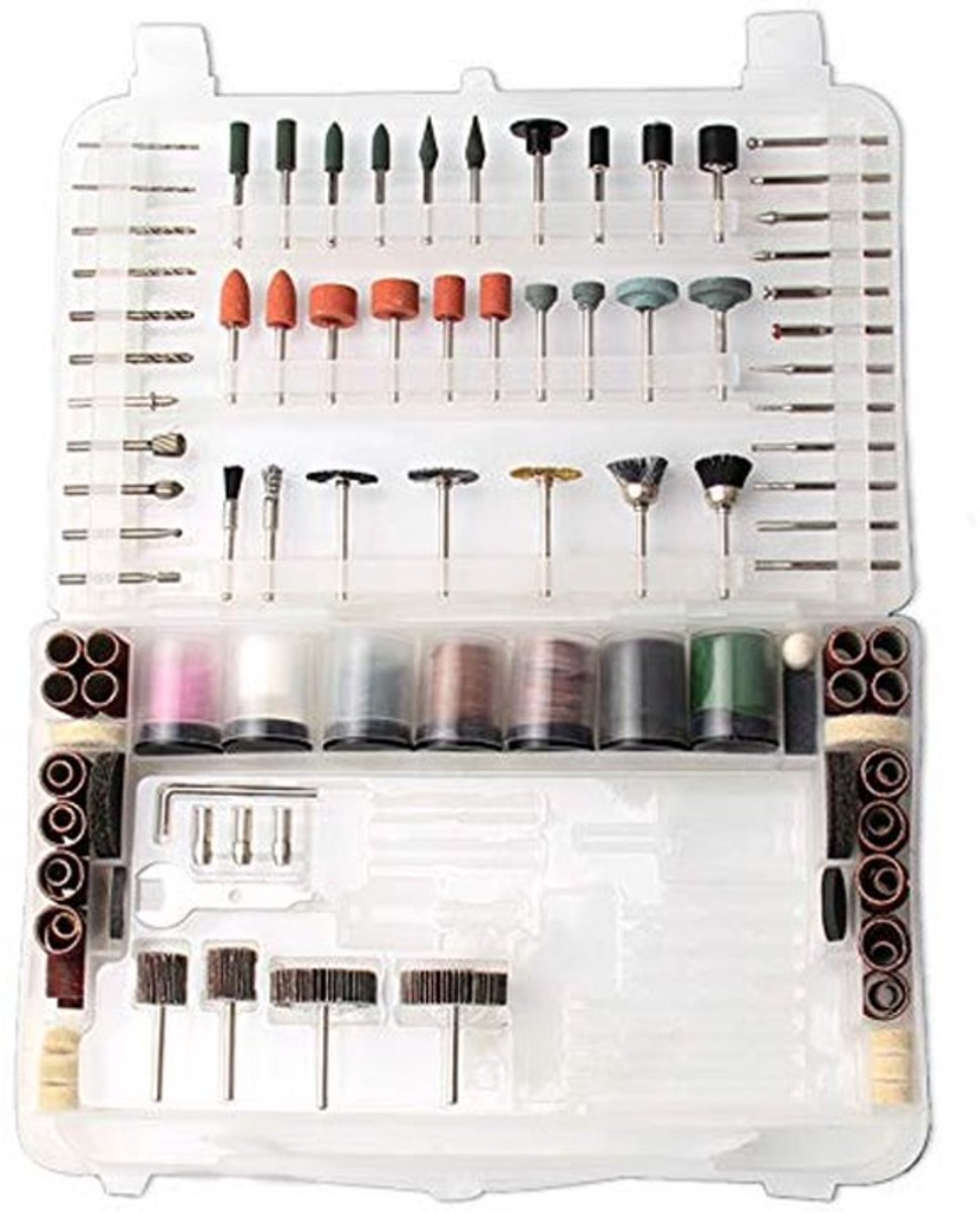 Rotary Tool Accessoires Kit 268 stks - Multifunctioneel - Met Plastic Box - Voor Snijden, Slijpen, Polijsten