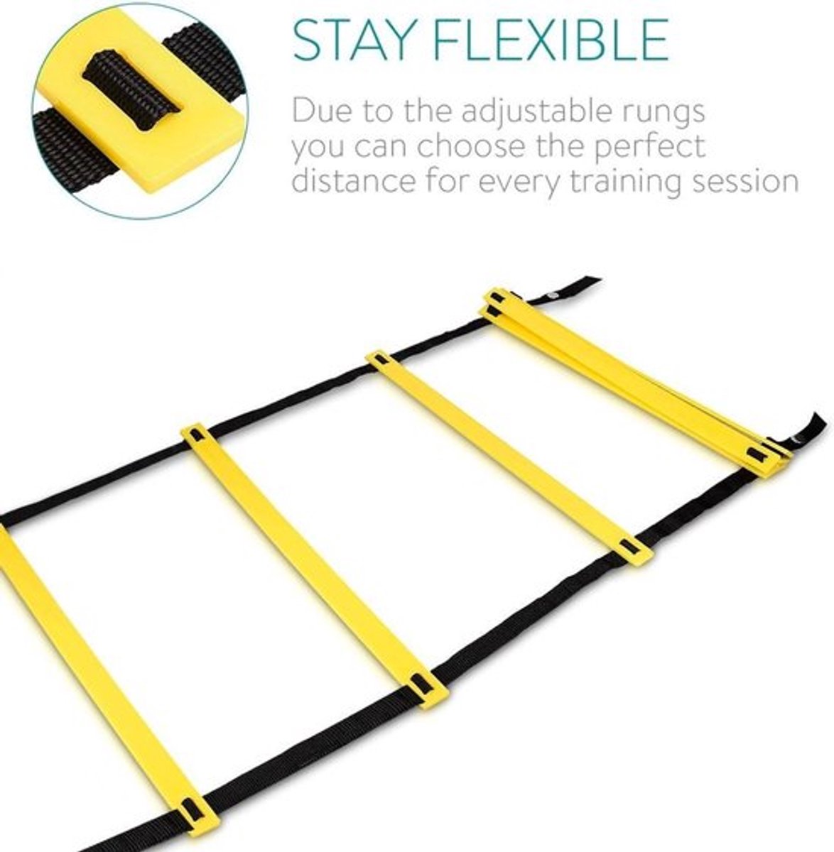 Verlengde Plastic Lift Met Opbergzak Voor Voetbaltraining Fitness Snelheid Sport - 4 meter/157.5 inches