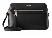 DKNY Leren Schoudertas Bryant Crossbody Bag Blk / Gold Zwart