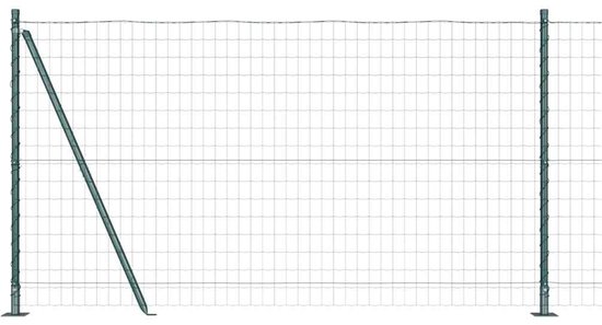 VidaXL Euro hek 20x0,8 m staal groen - Kantoormeubelen Plus