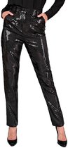 Widmann - Costume Années 80 & 90 - Pantalon à Paillettes Zwart Prêt à Shine Femme - Zwart - Grand - Déguisements - Déguisements