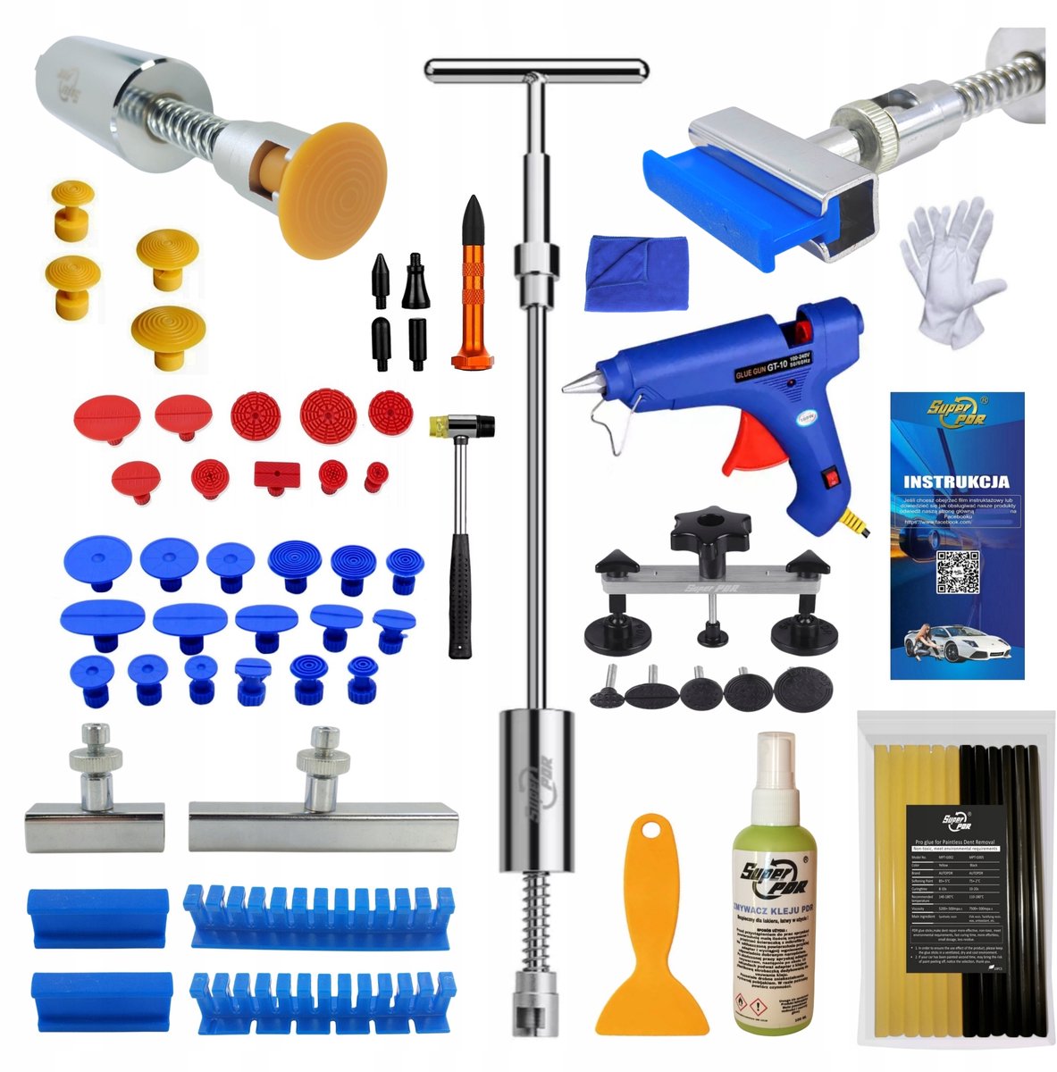 Professionele PDR set: slagmoer, trekker, lijmpistool & meer