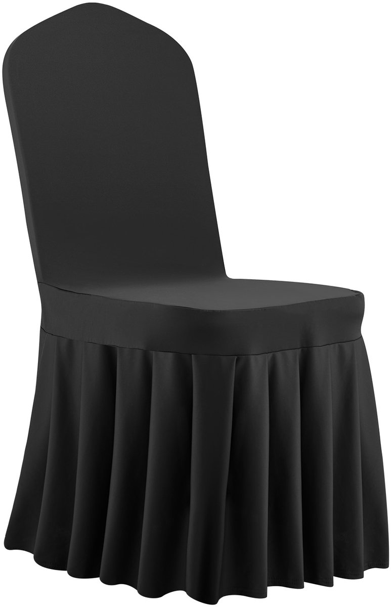 30 Stuks Zwarte Stoelhoezen, Polyester Spandex Stretch Hoesjes voor Bruiloften, Feesten, Eten en Banketten, Geschikt voor Stoelen van Tot 20.08 x 17.72 x 37.4 Inch