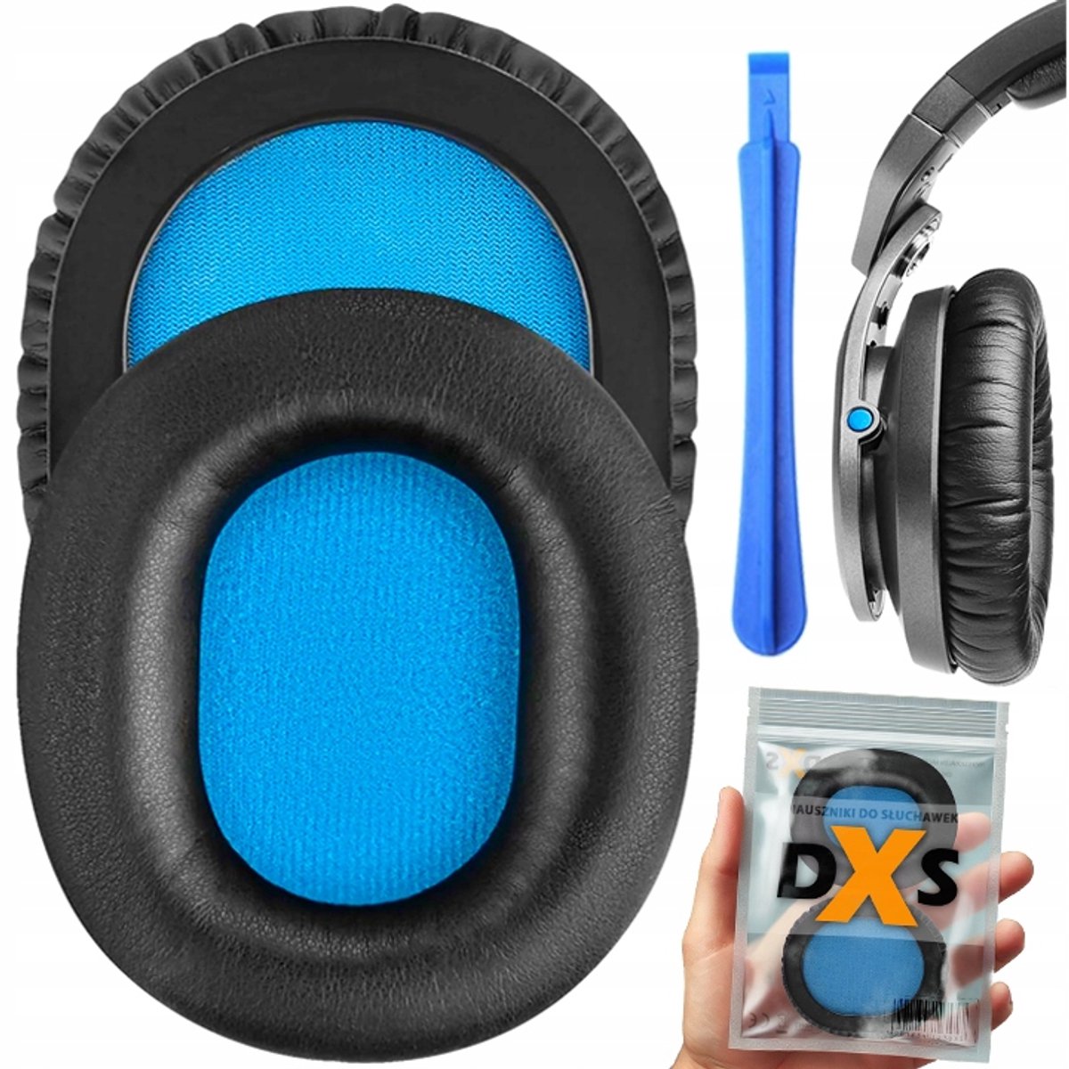 Oorkussens DXS voor Sennheiser H6 HD6 Mix HD7 HD8 - Premium Leer