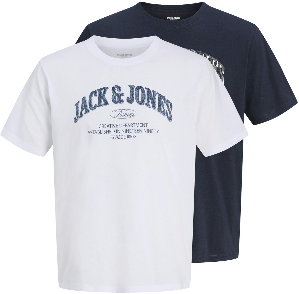 JACK&JONES - JJEDENVER LOGO TEE SS O-NECK 2PK MP Heren T-shirt