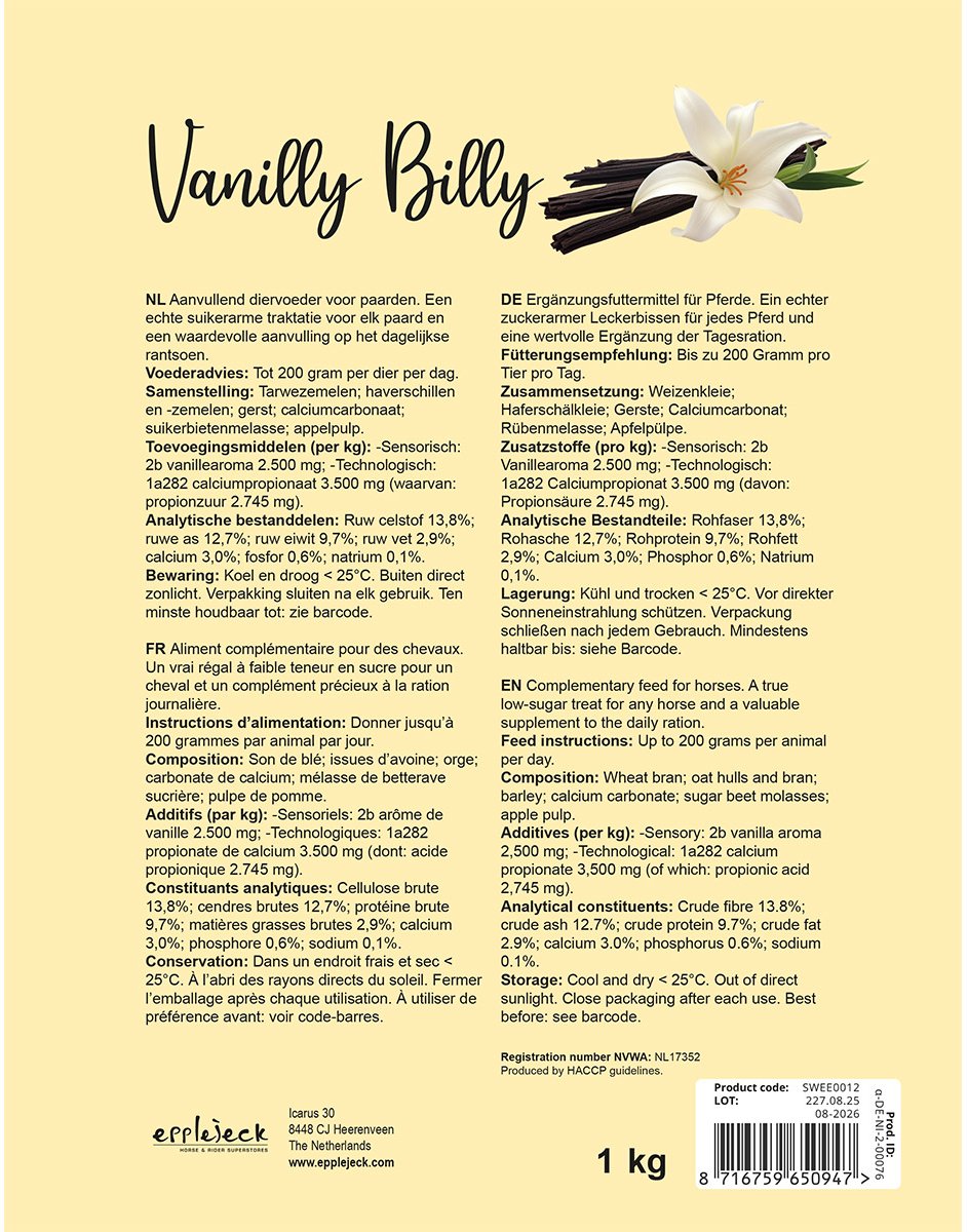 Epplejeck Paardensnoepjes Epplejeck Vanilly Billy