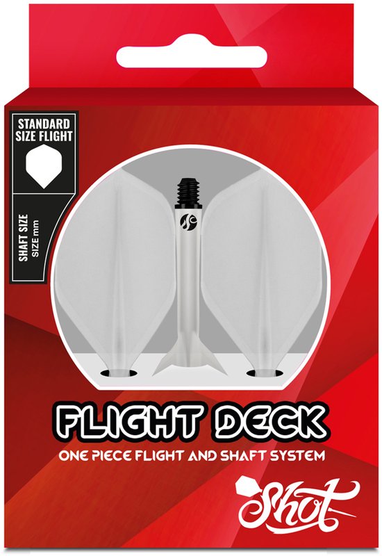 Shot Flight Deck System Clear NO2 - Dart Flights van Shot! — afbeelding 3