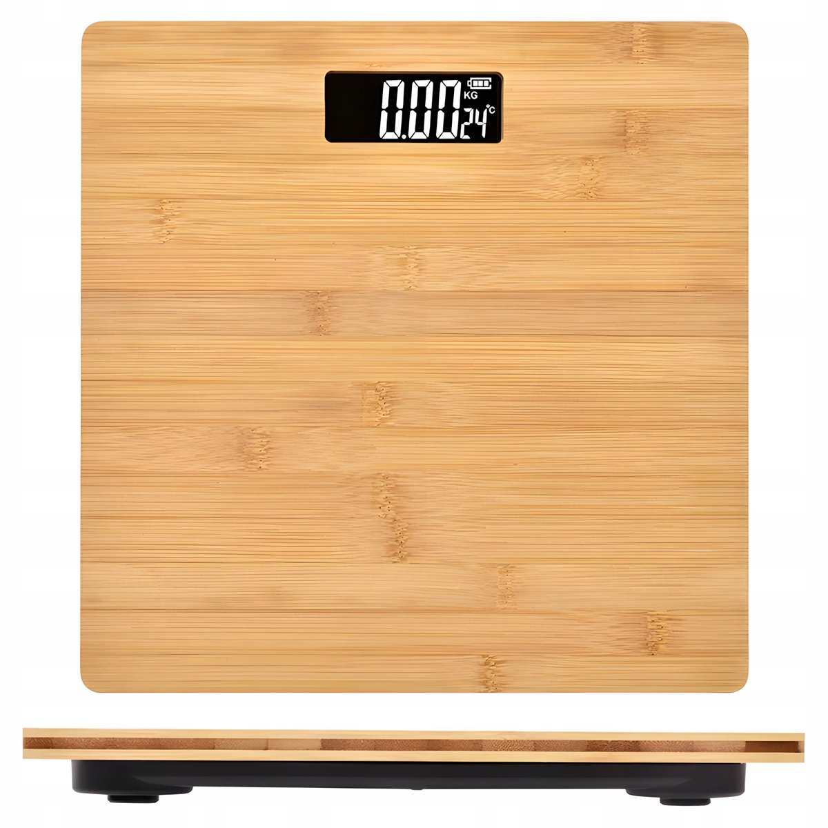 Bamboe Weegschaal Elektronica LCD tot 180kg