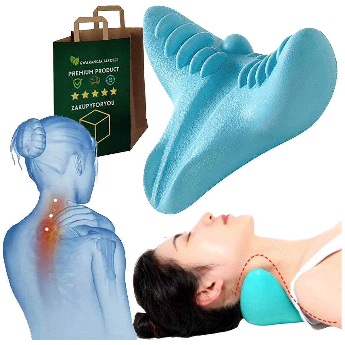 Ontspanningskussen Nek & Schouders - Spierontlastend - Blauw