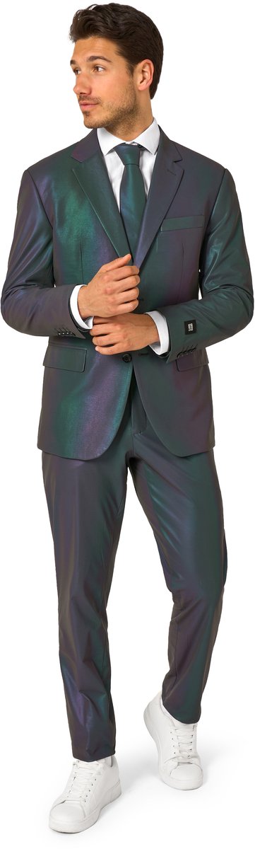 OppoSuits Reflective Perfective Mannen Pak - Heren Kostuum - Verkleed Outfit - Maat EU52