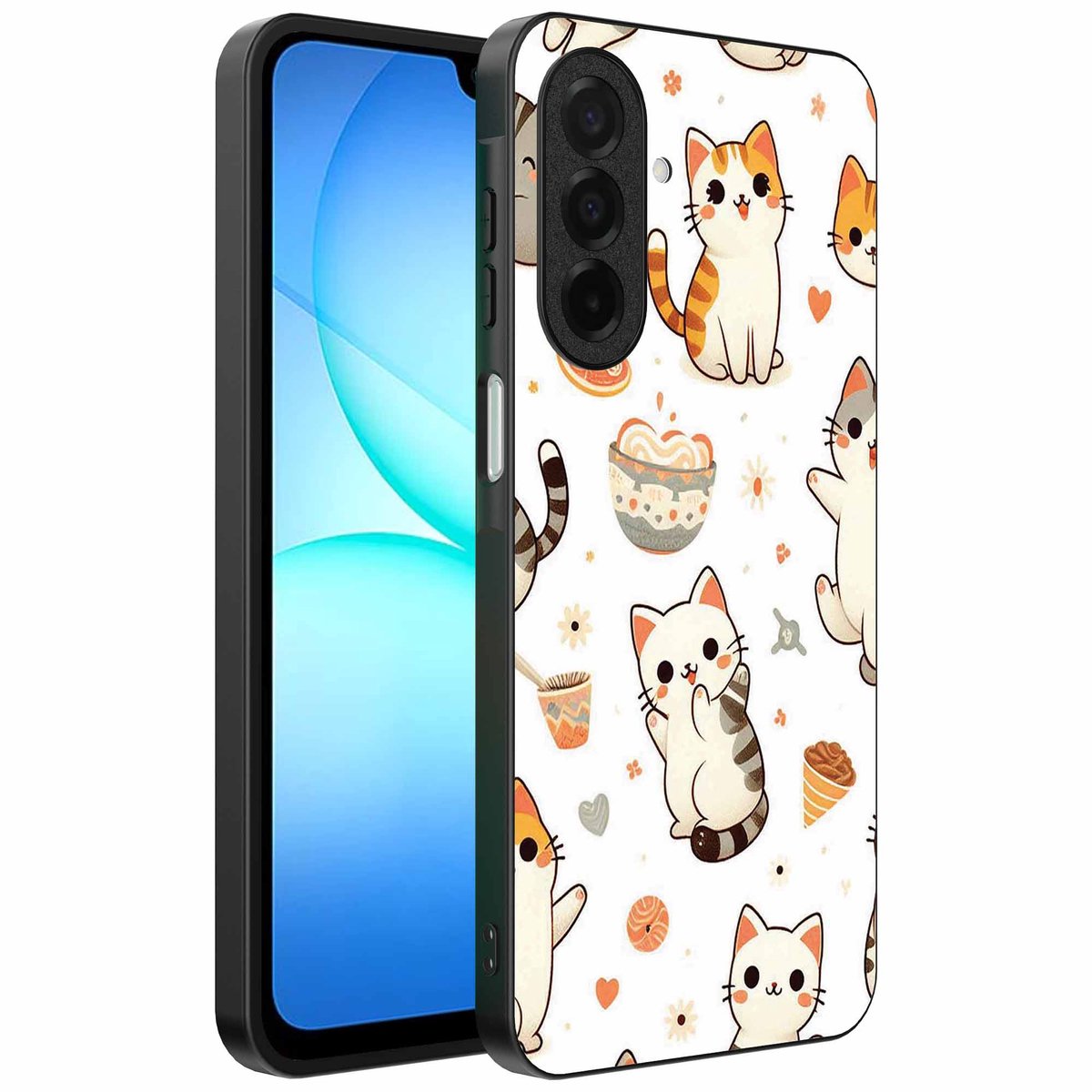 Geschikt voor Samsung Galaxy A17 Telefoonhoesje met katten opdruk - TPU backcover case cat design - Smartphonica geschikt voor Samsung Galaxy A17