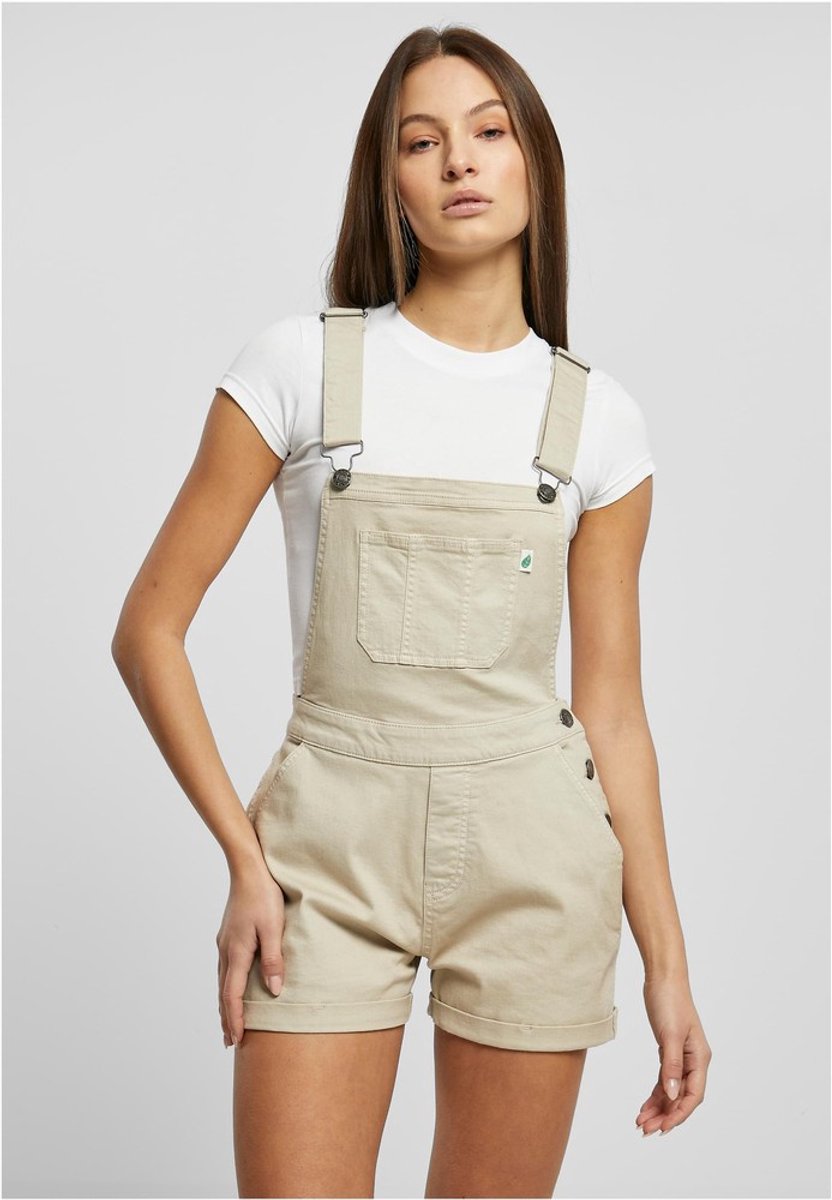 Urban Classics Organic Short Tuinbroek/dungaree XL Gebroken Creme