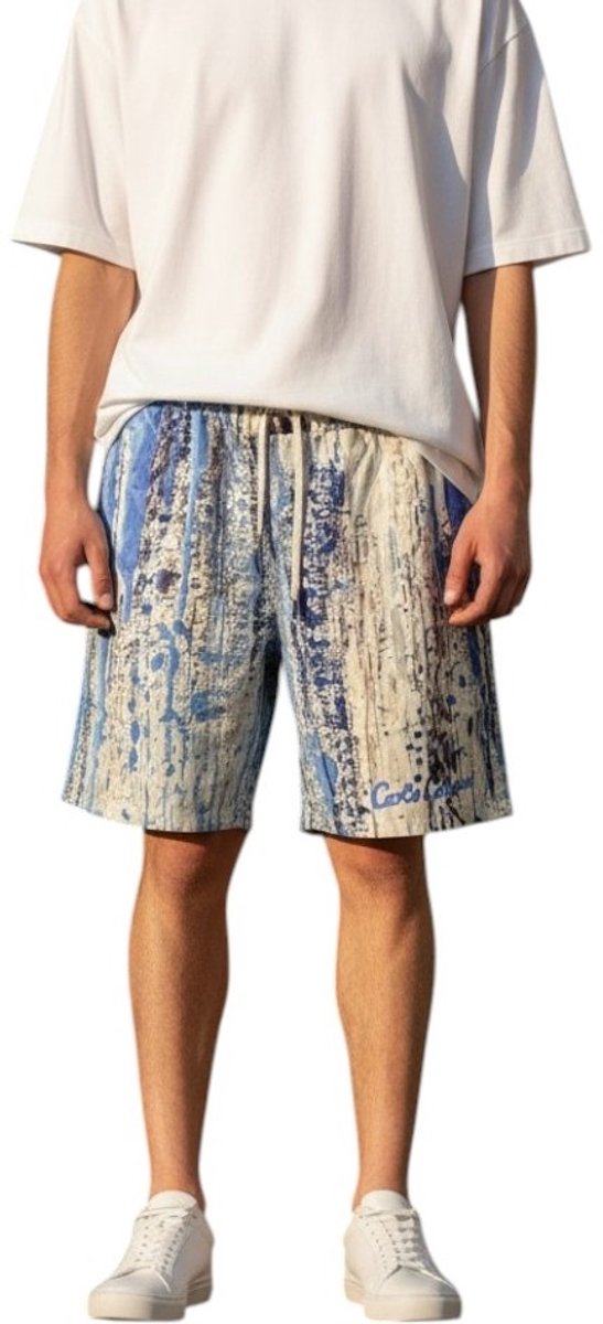 Carlo Colucci Heren Korte Broek Blauw C3568/591