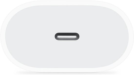Apple 20W Power adapter - USB-C aansluiting - Snellader iPhone - Wit