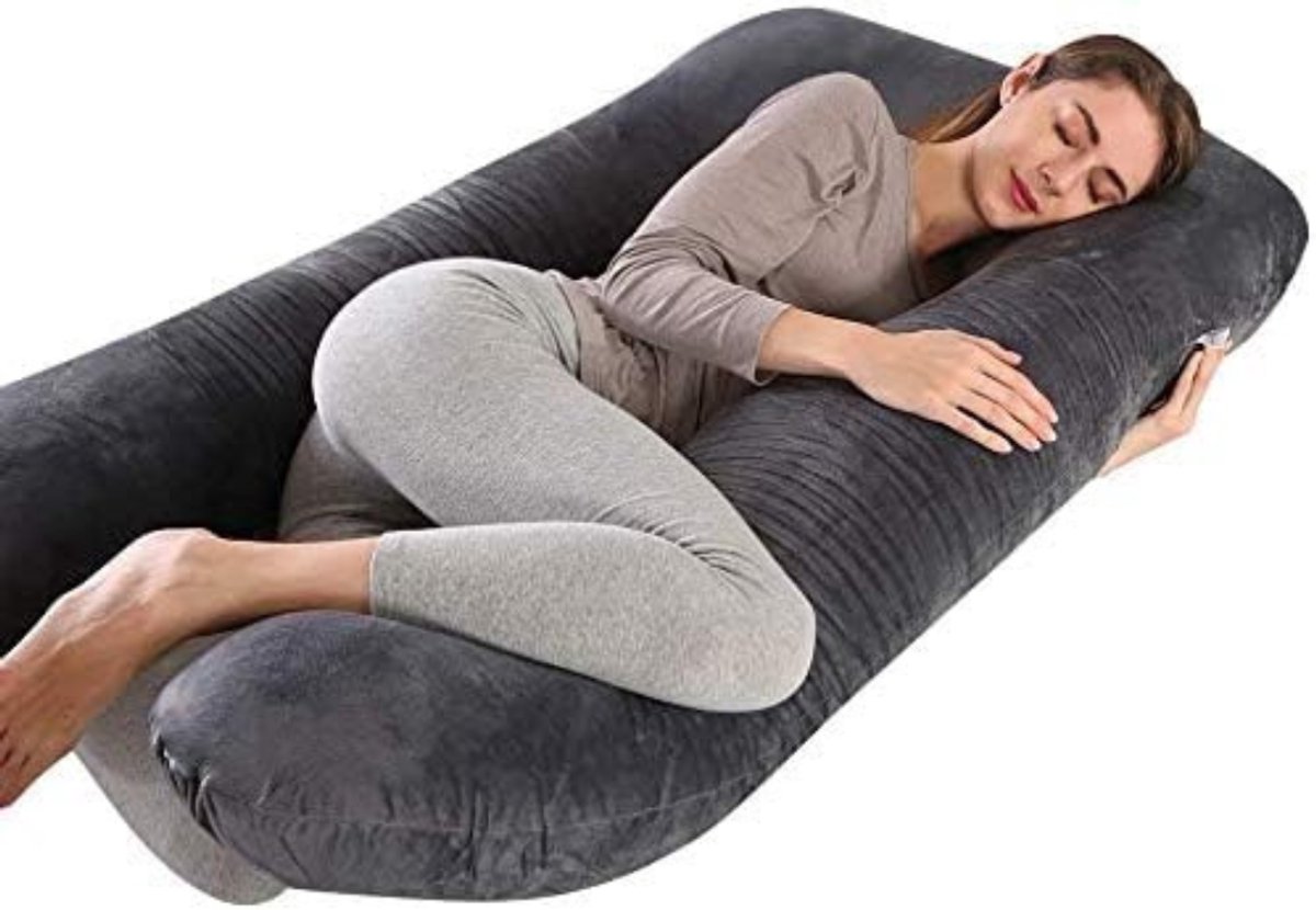 VIN® Sleepperfect Zwangerschapskussens – Zijslaapkussen - Voedingskussen – Zijslaapkussen volwassenen XXL - Body Pillow - Lichaamskussen – 80x140 CM
