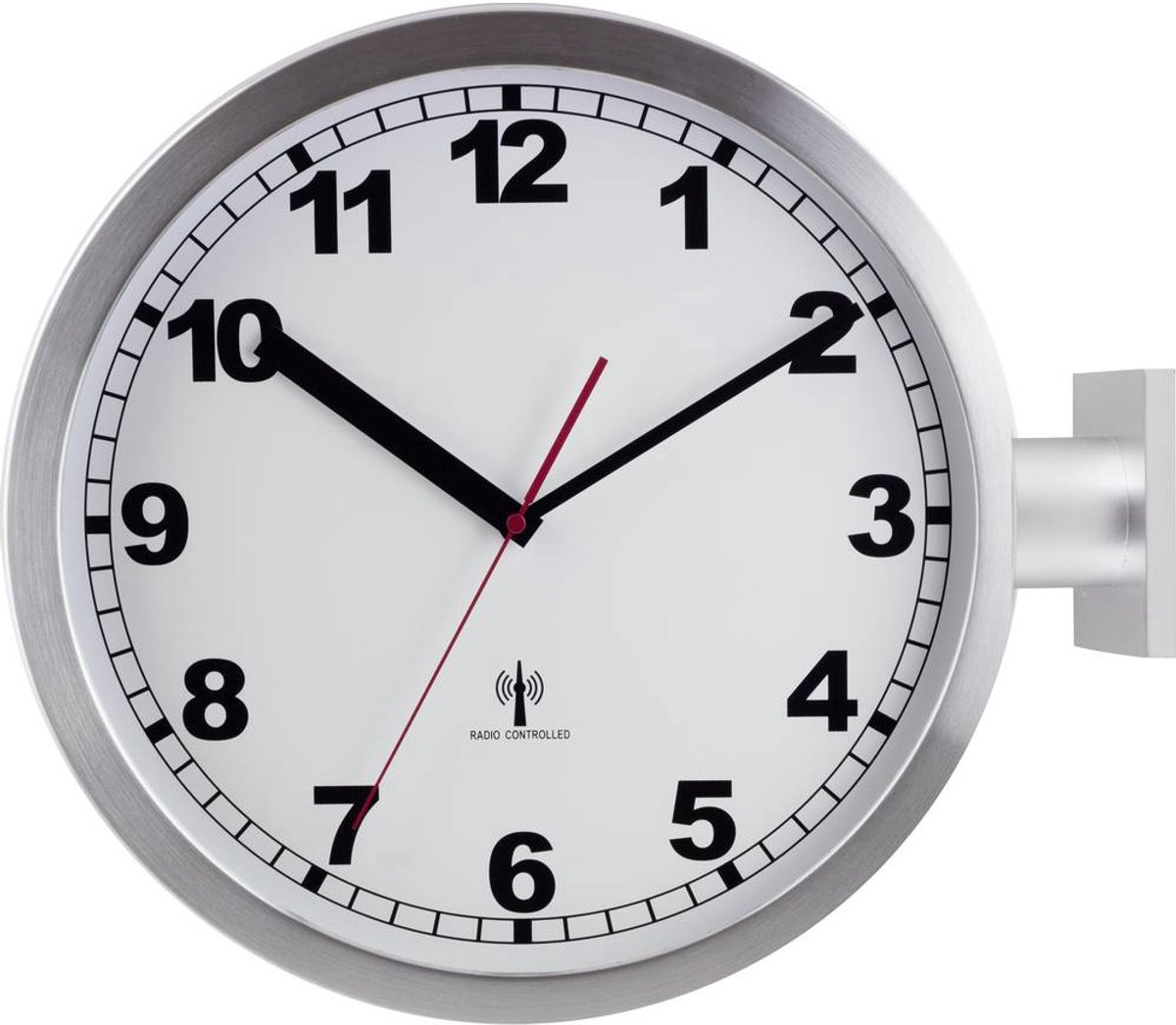 EUROTIME - 91764-47 - Radio Wandklok - 40cm - Aluminium