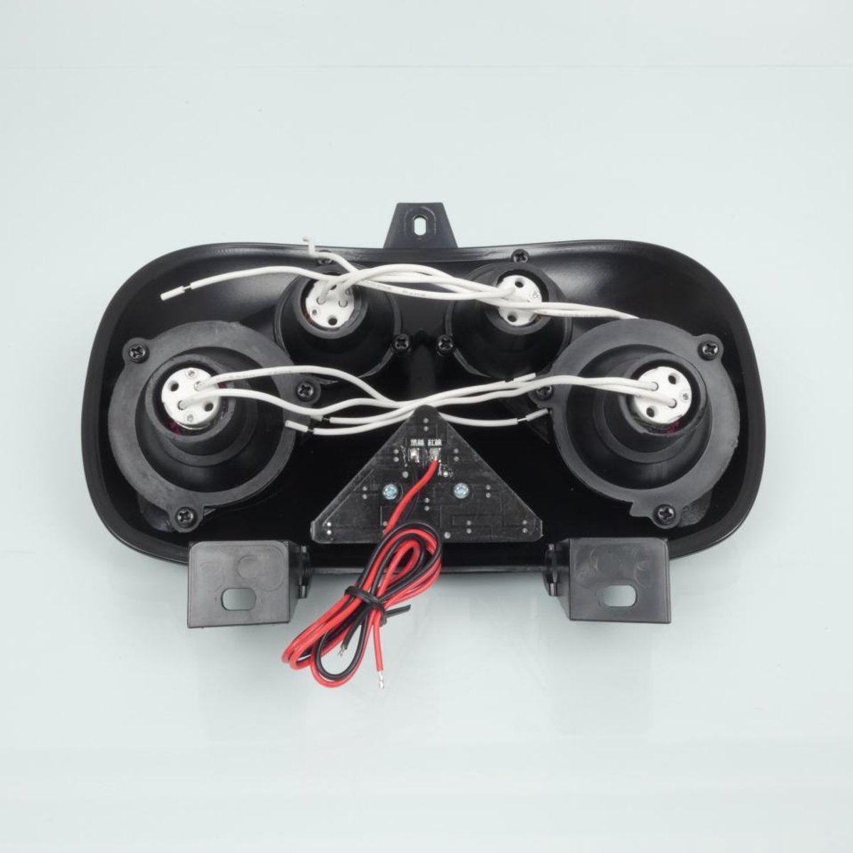 Optique avant One pour scooter MBK 50 Spirit 1997-2003 noir 4 halogène + 10 LED bleu
