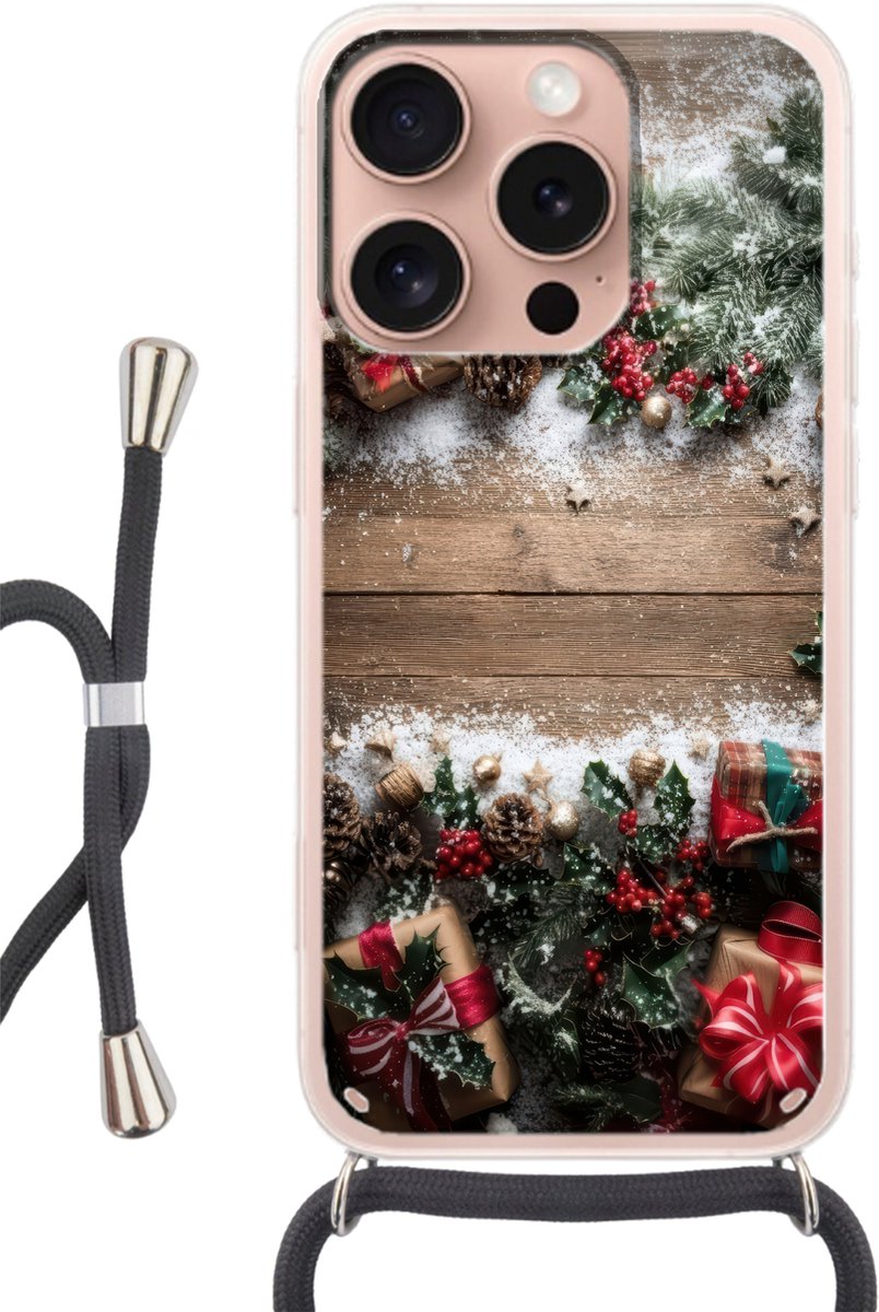 Kerstdecoratie - Geschenken - Hout - Veelkleurig