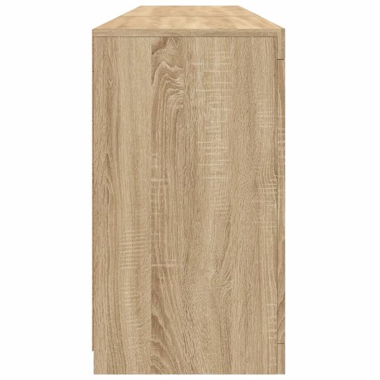 Buffet avec éclairage LED vidaXL 162 x 37 x 67 cm, couleur chêne Sonoma