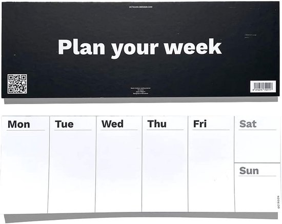 Foto: Eeuwige wekelijkse planner bureau in octagon design plan je week