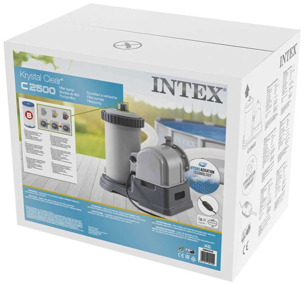Intex Cartridge Filterpomp C2500 - 9.463 L/u - Voor zwembaden tot 36.000L - Filtertype B – foto 8