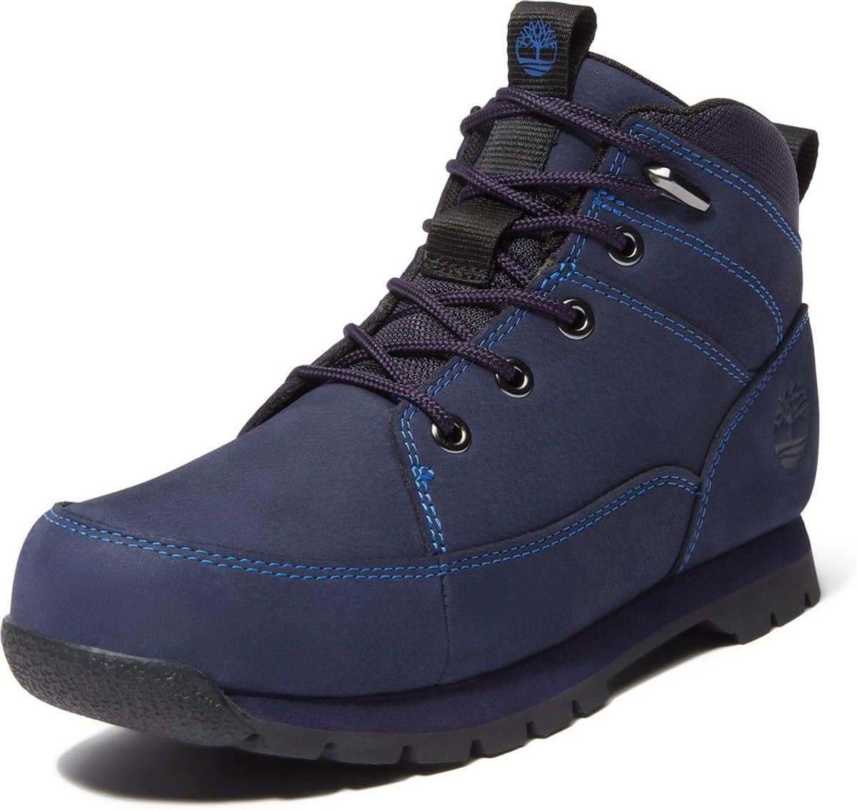 Timberland Kinder Stiefel Euro Rock Mid Lace Up Boot 0A6D86 Dk Dark Blu Nubuck